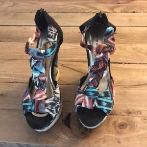 Multi color wedge heels, fun & sexy